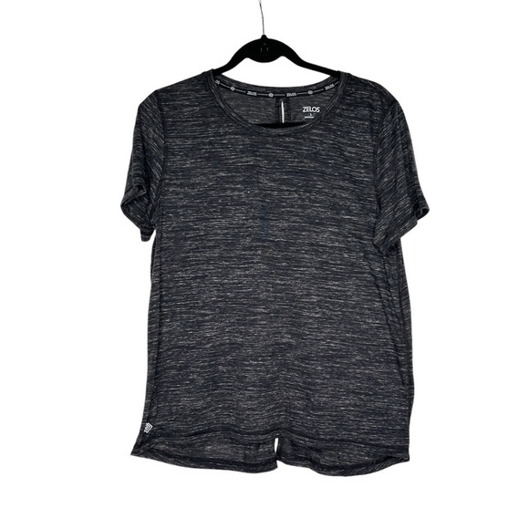 Zelos black shirt sleeve t shirt both cutout design size Large - Picture 1 of 5